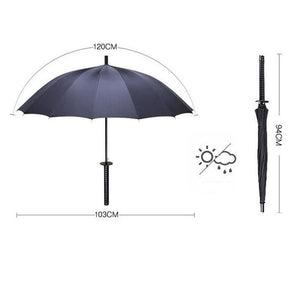 Planet Gates 100004777 Windproof Samurai Sword Sun Rainny Umbrella Ninja-like Straight Long Handle Ribs Umbrella Manual Open