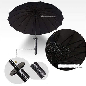 Planet Gates 100004777 Windproof Samurai Sword Sun Rainny Umbrella Ninja-like Straight Long Handle Ribs Umbrella Manual Open