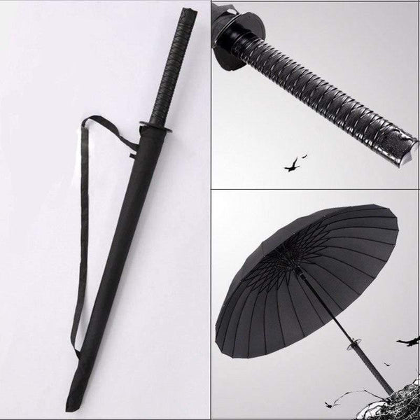 Planet Gates 100004777 Windproof Samurai Sword Sun Rainny Umbrella Ninja-like Straight Long Handle Ribs Umbrella Manual Open
