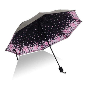 Planet Gates 100004777 YADA 2020 INS Design Pink Flowers Rainy Umbrella Folding Anti-UV Rainproof Umbrellas Parasol Sun Protection Umbrella YD200067