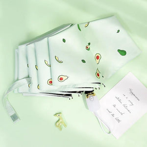 Planet Gates 100004777 YD200037GN Luxury Cartoon Fruit Avocado Umbrella Clear Folding Automatic Umbrellas For Children Women UV Lovely Rain Umbrella YD200037