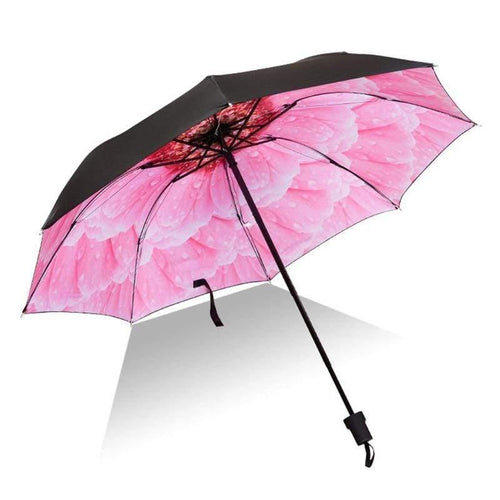 Planet Gates 100004777 YD200067MT11 YADA 2020 INS Design Pink Flowers Rainy Umbrella Folding Anti-UV Rainproof Umbrellas Parasol Sun Protection Umbrella YD200067