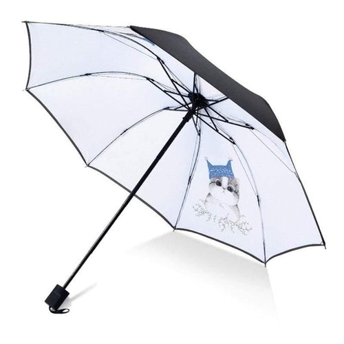 Planet Gates 100004777 YD200068MT1 Design Big Face Cat Umbrella For Women Men Anti-UV Lovely Cartoon Dog Umbrellas Folding Rainy Umbrella Gift YD200068