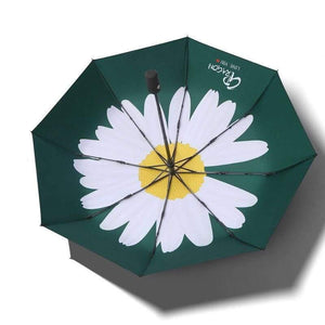 Planet Gates 100004777 YD200079GN Fashion Daisy Flower Automatic Umbrellas Windproof Folding Rainy Umbrellas For Women UV Foldable Umbrella Parasol YD200079