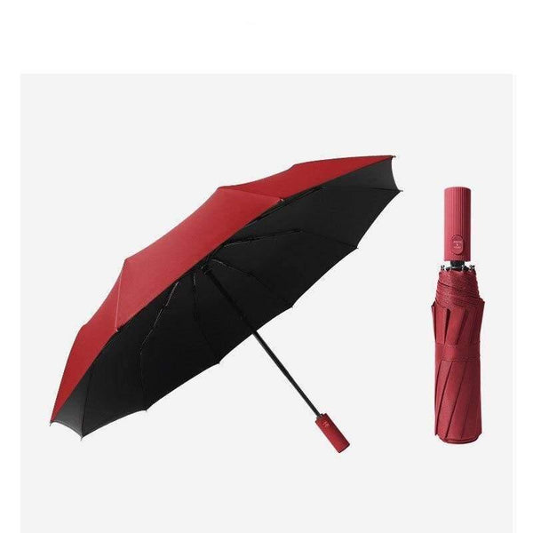 Planet Gates 100004777 YS200045RD Solid Color Double Automatic Umbrella Rain Sunny&Rainy Business Umbrella For Women Windproof Folding Umbrellas YS200046