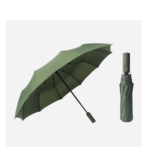 Planet Gates 100004777 YS200046GN Solid Color Double Automatic Umbrella Rain Sunny&Rainy Business Umbrella For Women Windproof Folding Umbrellas YS200046