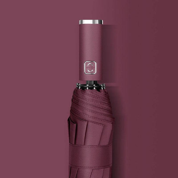 Planet Gates 100004777 YS200047RD 10K Solid Color Automatic Umbrella Parasol Sunny&Rainy Business Umbrella For Women Windproof Folding Umbrellas YS200047