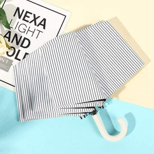 Planet Gates 100004777 YS200050WH Fashion Black&white Dot Umbrella Rain Women Uv Hook U-shape Curved Handle Umbrella For Women Windproof Umbrellas YS200052