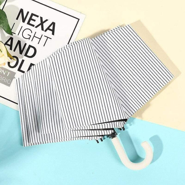 Planet Gates 100004777 YS200050WH Fashion Black&white Dot Umbrella Rain Women Uv Hook U-shape Curved Handle Umbrella For Women Windproof Umbrellas YS200052