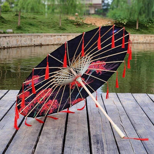 Planet Gates 100004777 YU rice B Silk Cloth Lace Umbrella Women Costume Photography Props Tasseled Umbrella Yarned Chinese Classical Oil-paper Umbrella Parasol