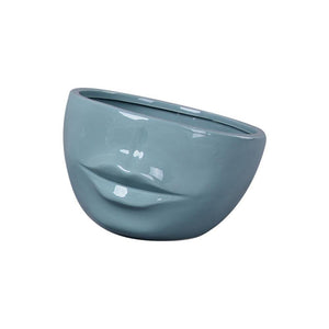 Planet Gates 100005865 Flower Pot Home Decoration Creative Human Face Mouth Ceramic Art Flower Pot Home Green Plant Succulent Flower Decoration Vase