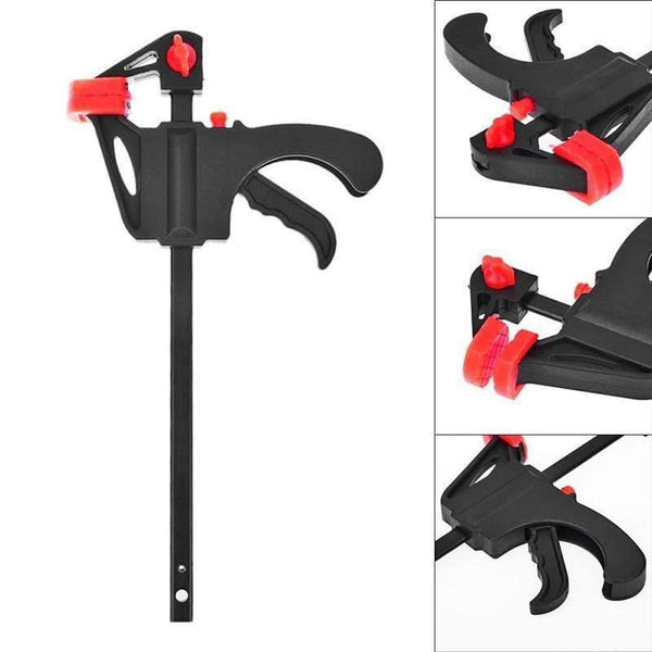 Planet Gates 100007505 1/2pc 4" F Woodworking Clamp Clamping Device Adjustable DIY Carpentry Gadgets Quick Ratchet Release Speed Squeeze Hand Tools