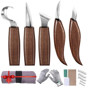 Planet Gates 100007505 1 5/10/12pcs Chisel Woodworking Cutter Hand Tool Set Wood Carving Knife DIY Peeling Woodcarving Sculptural Spoon Carving Cutter