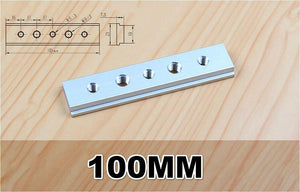 Planet Gates 100007505 100mm with hole Aluminium T Track Slot M6 M8 Slide Slab For T-slot T-track Miter Track Fixture Slot Woodworking Tool Router Table Tools