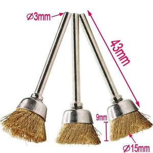 Planet Gates 100007505 10pcs Grinding And Polishing Accessories Steel Rotary Brush Wire Wheel Brushes For Grinder Rotary Tool For Mini Drill Poli