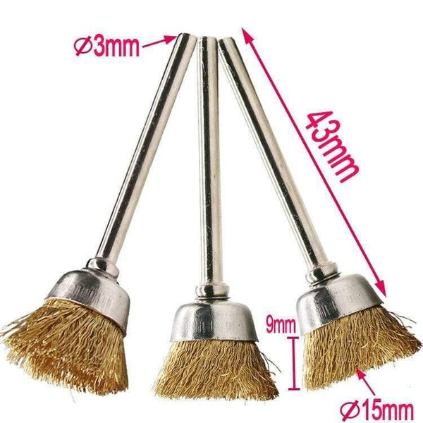 Planet Gates 100007505 10pcs Grinding And Polishing Accessories Steel Rotary Brush Wire Wheel Brushes For Grinder Rotary Tool For Mini Drill Poli