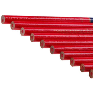 Planet Gates 100007505 10X Carpenter Pencils Blue And Red Lead For DIY Builders Joiners Woodworking Thick Round Mark Pencil For Hands Tools