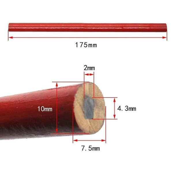 Planet Gates 100007505 10x Carpenters Pencils Joiner Woodwork Builders DIY Toolbox Marking Pencils