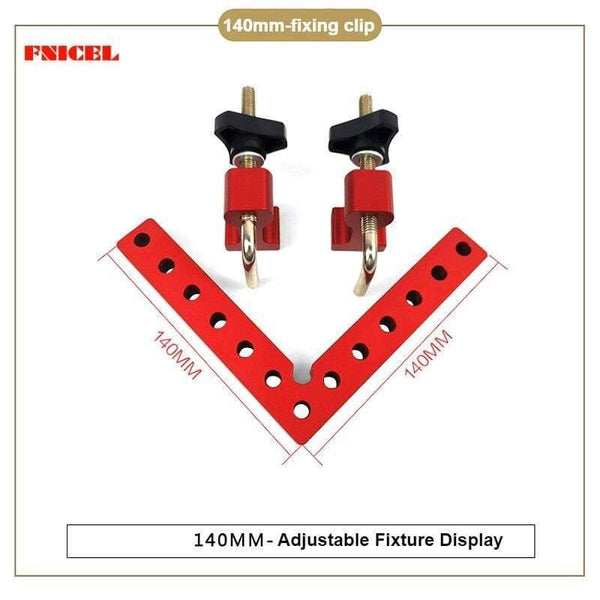 Planet Gates 100007505 140mm Clamp Set Woodworking Right Angle Positioning Clamps Adjustable 90 Degrees L-Shaped Auxiliary Fixture Positioner Aluminium Corner Ruler
