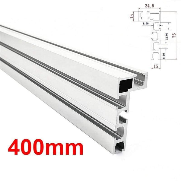 Planet Gates 100007505 1Pc 400mm 600mm/800mm Aluminium Profile Fence 75mm Height With T-tracks And Sliding Brackets Miter Gauge Fence Connector For Woodworking