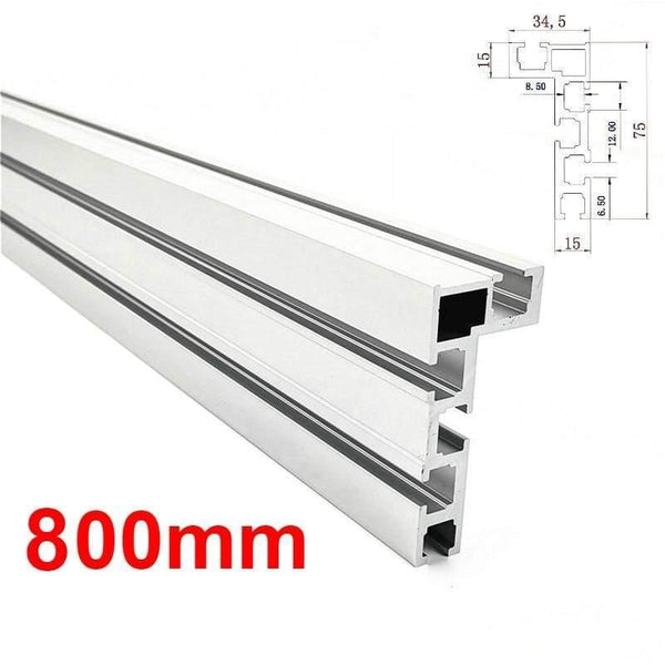 Planet Gates 100007505 1pc 800mm 600mm/800mm Aluminium Profile Fence 75mm Height With T-tracks And Sliding Brackets Miter Gauge Fence Connector For Woodworking