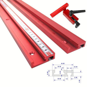 Planet Gates 100007505 1Pc Chute Aluminium Alloy T-tracks Model 45 T Slot And Standard Miter Track Stop Woodworking Tool For Workbench Router Table