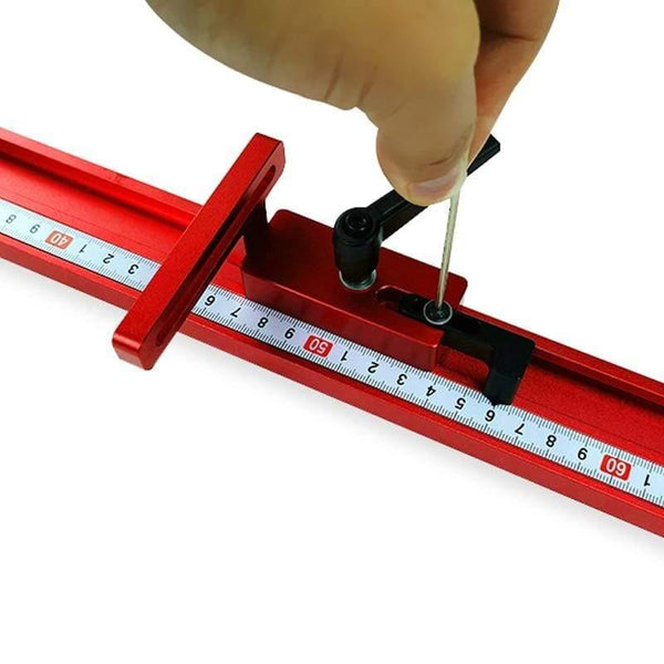 Planet Gates 100007505 1Pc Chute Aluminium Alloy T-tracks Model 45 T Slot And Standard Miter Track Stop Woodworking Tool For Workbench Router Table