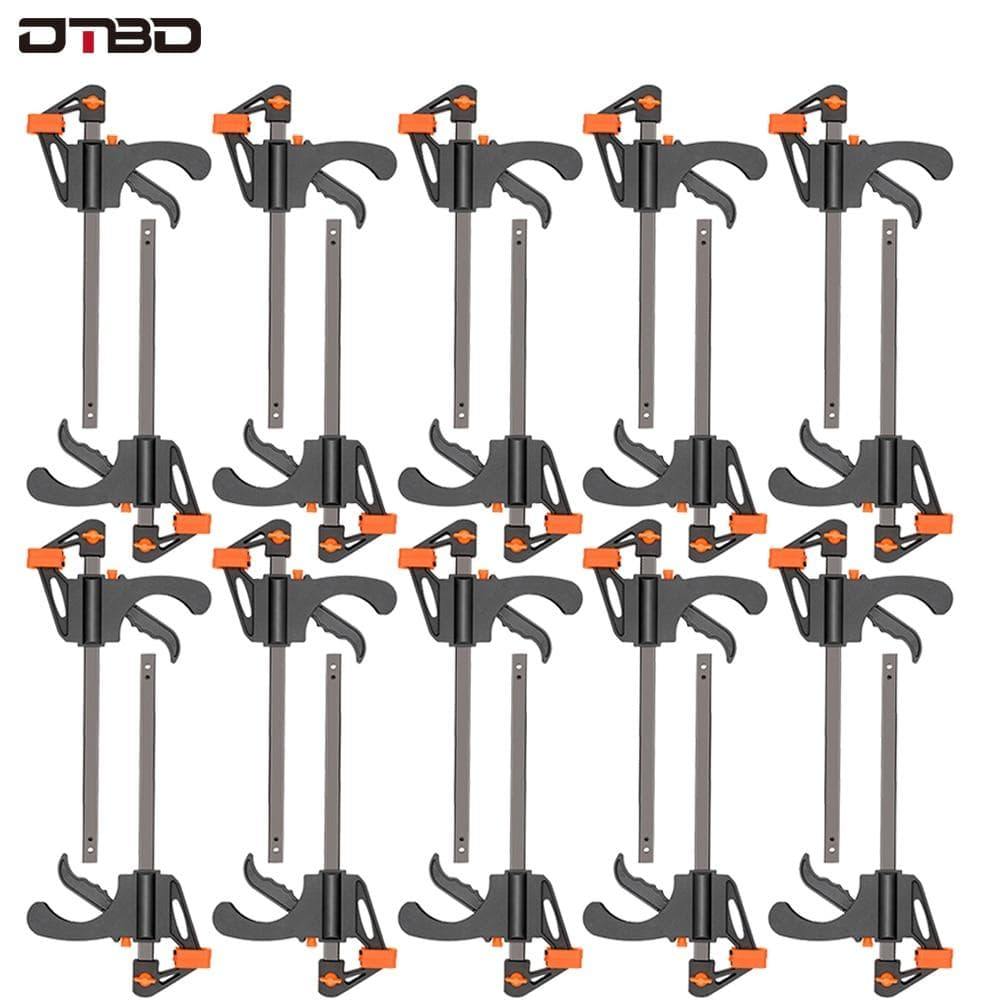 Planet Gates 100007505 20pc 4 Inch Clip Quick Ratchet Release Speed Squeeze Wood Working Work Bar F Clamp Clip Kit Spreader Gadget Tools DIY Hand Tool