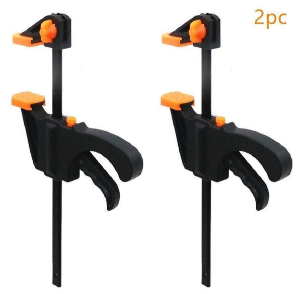 Planet Gates 100007505 2pc orange 1/2pc 4" F Woodworking Clamp Clamping Device Adjustable DIY Carpentry Gadgets Quick Ratchet Release Speed Squeeze Hand Tools