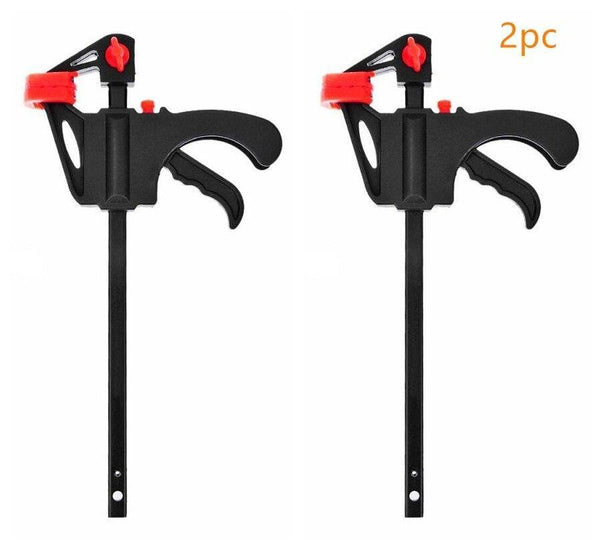 Planet Gates 100007505 2pc red 1/2pc 4" F Woodworking Clamp Clamping Device Adjustable DIY Carpentry Gadgets Quick Ratchet Release Speed Squeeze Hand Tools