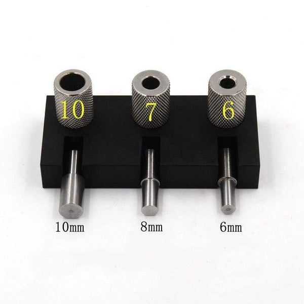 Planet Gates 100007505 3/4/5/6/7/8/9/10mm Doweling Jig Pocket Hole Jig Kit Self-centering Vertical Drilling Guide Woodworking Locator Puncher DIY Tools