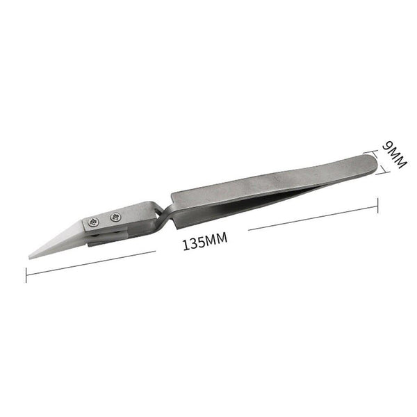 Planet Gates 100007505 30^Heat Resistant Anti-static Stainless Steel Ceramic Tweezers For RDA RBA DIY Vape Power Home Work Woodworking Hand Tool