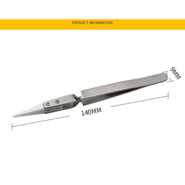 Planet Gates 100007505 30^Heat Resistant Anti-static Stainless Steel Ceramic Tweezers For RDA RBA DIY Vape Power Home Work Woodworking Hand Tool