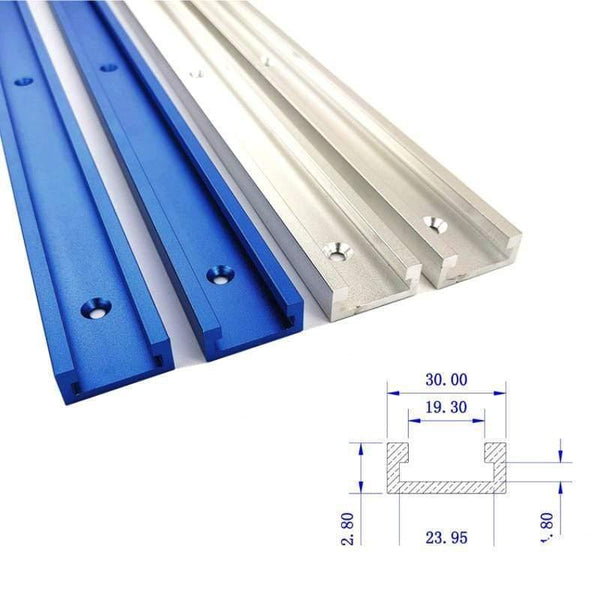 Planet Gates 100007505 300-800mm Woodworking T-slot Miter Track Aluminum Alloy T-Track Miter Gauge Track Slot For Wood Working Workbench Tools