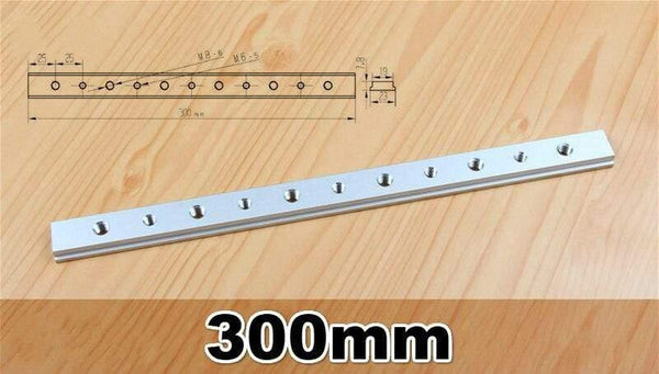 Planet Gates 100007505 300mm with hole Aluminium T Track Slot M6 M8 Slide Slab For T-slot T-track Miter Track Fixture Slot Woodworking Tool Router Table Tools