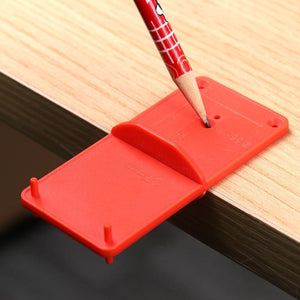 Planet Gates 100007505 35/40mm Hinge Hole Drilling Guide Locator Hole Opener Template Door Cabinets DIY Tools For Woodworking Hand Tools Supplies (Orange)