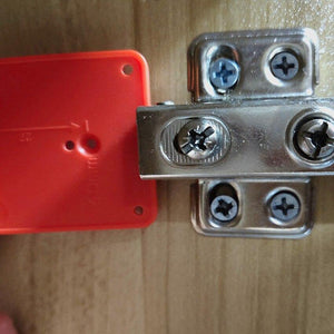 Planet Gates 100007505 35/40mm Hinge Hole Drilling Guide Locator Hole Opener Template Door Cabinets DIY Tools For Woodworking Hand Tools Supplies (Orange)