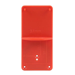 Planet Gates 100007505 35/40mm Hinge Hole Drilling Guide Locator Hole Opener Template Door Cabinets DIY Tools For Woodworking Hand Tools Supplies (Orange)