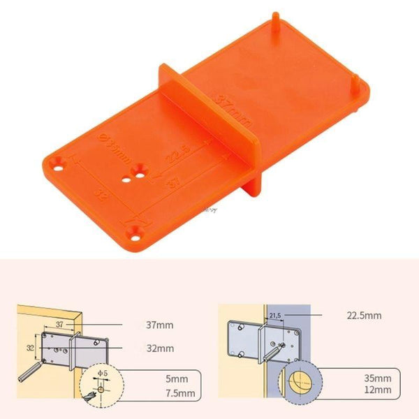 Planet Gates 100007505 35mm 40mm Hinge Hole Drilling Guide Locator Hole Opener Template Door Cabinets DIY Tool For Woodworking Tool Drop Ship