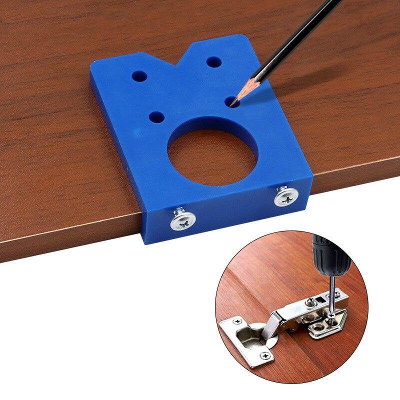 Planet Gates 100007505 35mm Door Cabinets Hole Locator Template Accurate Woodworking Hinge Drilling Guide W/ Hinge Drill DIY Tool