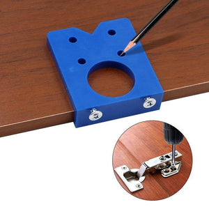 Planet Gates 100007505 35mm Door Cabinets Hole Locator Template Accurate Woodworking Hinge Drilling Guide W/ Hinge Drill DIY Tool