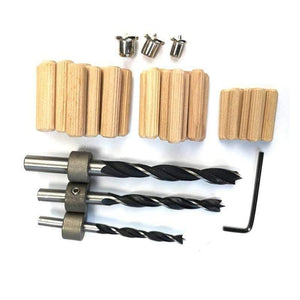 Planet Gates 100007505 41pcs/set Drill Guide Kit Dowel Bit Set Jig 6mm 8mm 10mm E,L,T Joints Alignment Pins Doweling Jig Hole Saw Tools