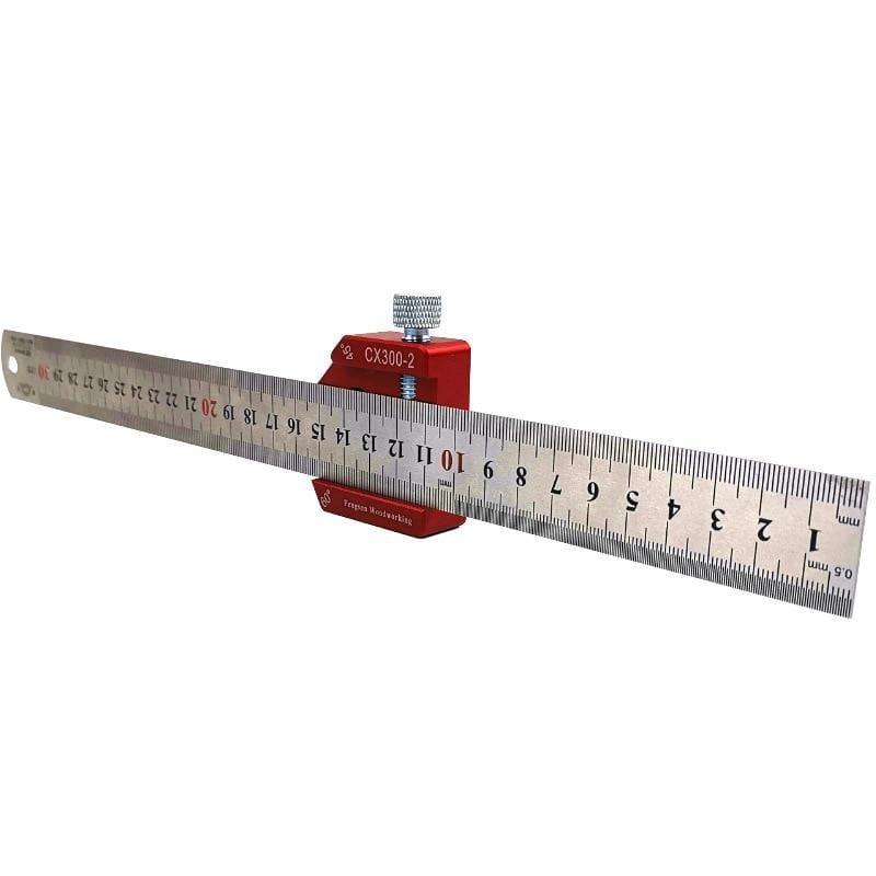 Planet Gates 100007505 45-90 Degree Woodworking Angle Scribe Height Ruler Carpenter Gauge Locator Steel Ruler Adjustable Fixed Block DIY Measuring Tool (Angle Ruler)