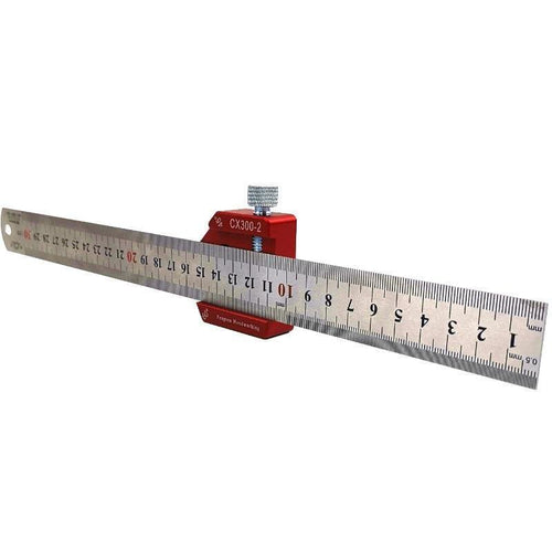 Planet Gates 100007505 45-90 Degree Woodworking Angle Scribe Height Ruler Carpenter Gauge Locator Steel Ruler Adjustable Fixed Block DIY Measuring Tool (Angle Ruler)