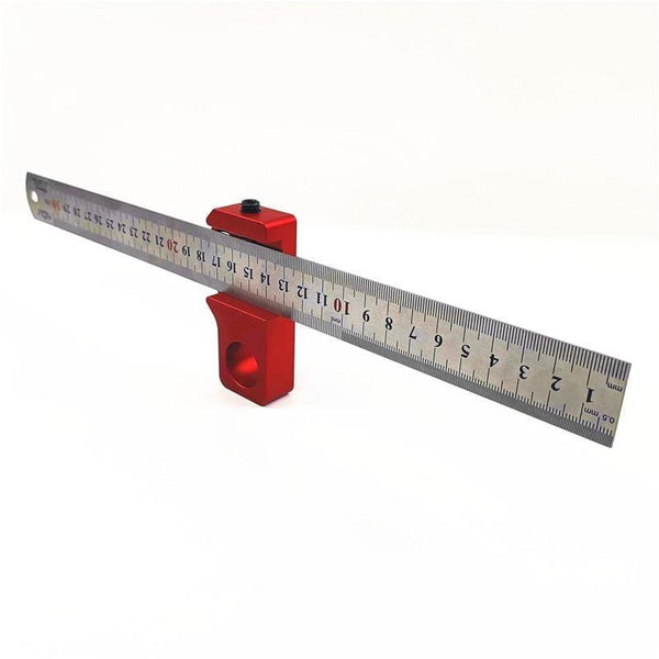 Planet Gates 100007505 45 Degree Angle Scribe Carpenter Gauge Universal Steel Ruler Locator Steel Ruler Adjustable Fixed Block Woodworking DIY Tool