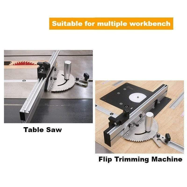 Planet Gates 100007505 450mm Miter Gauge with track Stop Table Saw/Router Miter Gauge Sawing Assembly Ruler for Table Saw Router Woodworking Tools DIY