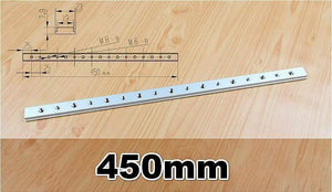 Planet Gates 100007505 450mm with hole Aluminium T Track Slot M6 M8 Slide Slab For T-slot T-track Miter Track Fixture Slot Woodworking Tool Router Table Tools