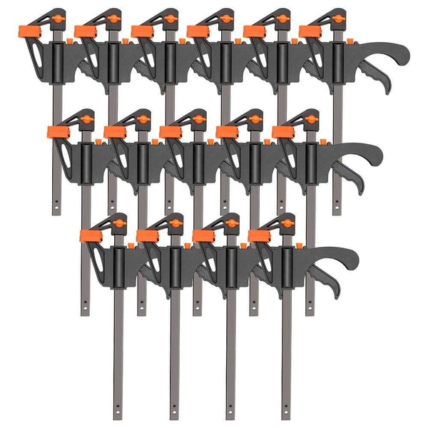 Planet Gates 100007505 4Inch 15Pcs 20pc 4 Inch Clip Quick Ratchet Release Speed Squeeze Wood Working Work Bar F Clamp Clip Kit Spreader Gadget Tools DIY Hand Tool
