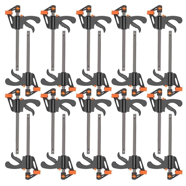 Planet Gates 100007505 4Inch 20Pcs 20pc 4 Inch Clip Quick Ratchet Release Speed Squeeze Wood Working Work Bar F Clamp Clip Kit Spreader Gadget Tools DIY Hand Tool