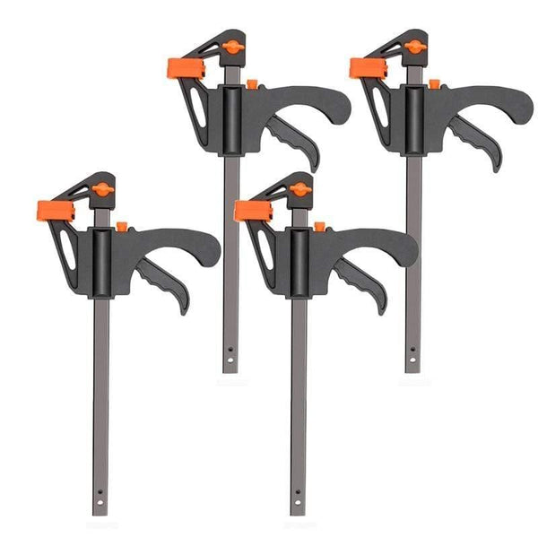 Planet Gates 100007505 4Inch 4Pcs 20pc 4 Inch Clip Quick Ratchet Release Speed Squeeze Wood Working Work Bar F Clamp Clip Kit Spreader Gadget Tools DIY Hand Tool